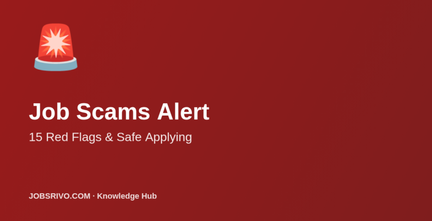 Job Scams Alert 2026 — 15 Red Flags Safe Applying Checklist